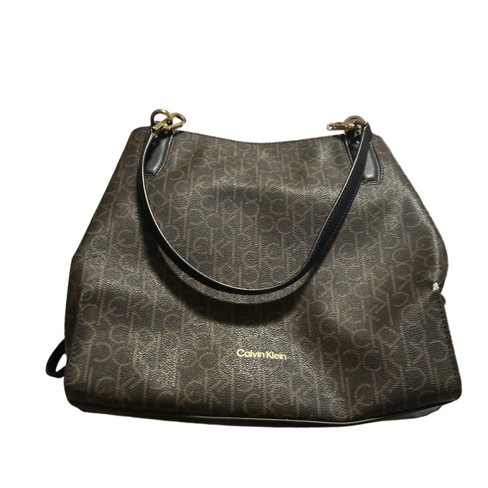 Calvin Klein Brown and Tan Shoulder Bag - Picture 1 of 10